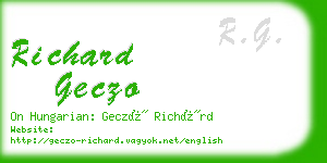 richard geczo business card